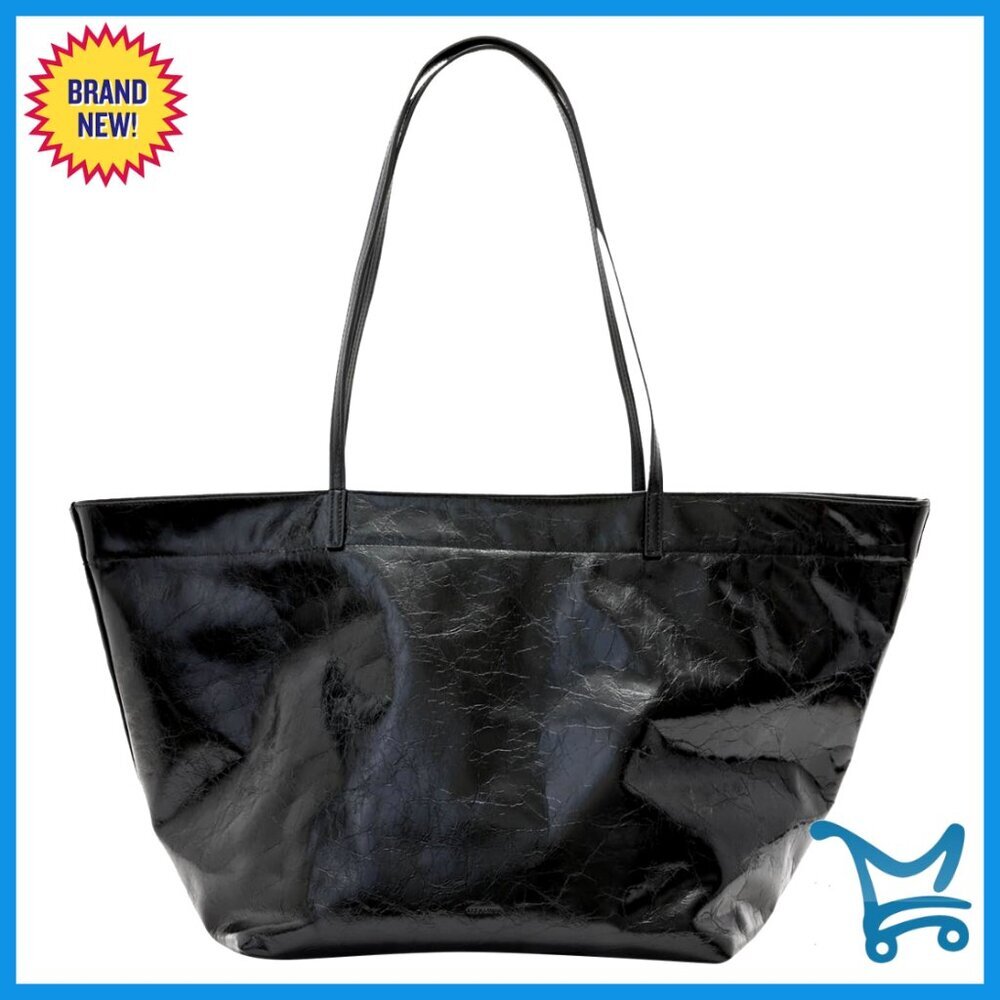 Leather Tote Bag East West Style Handbag for Women
